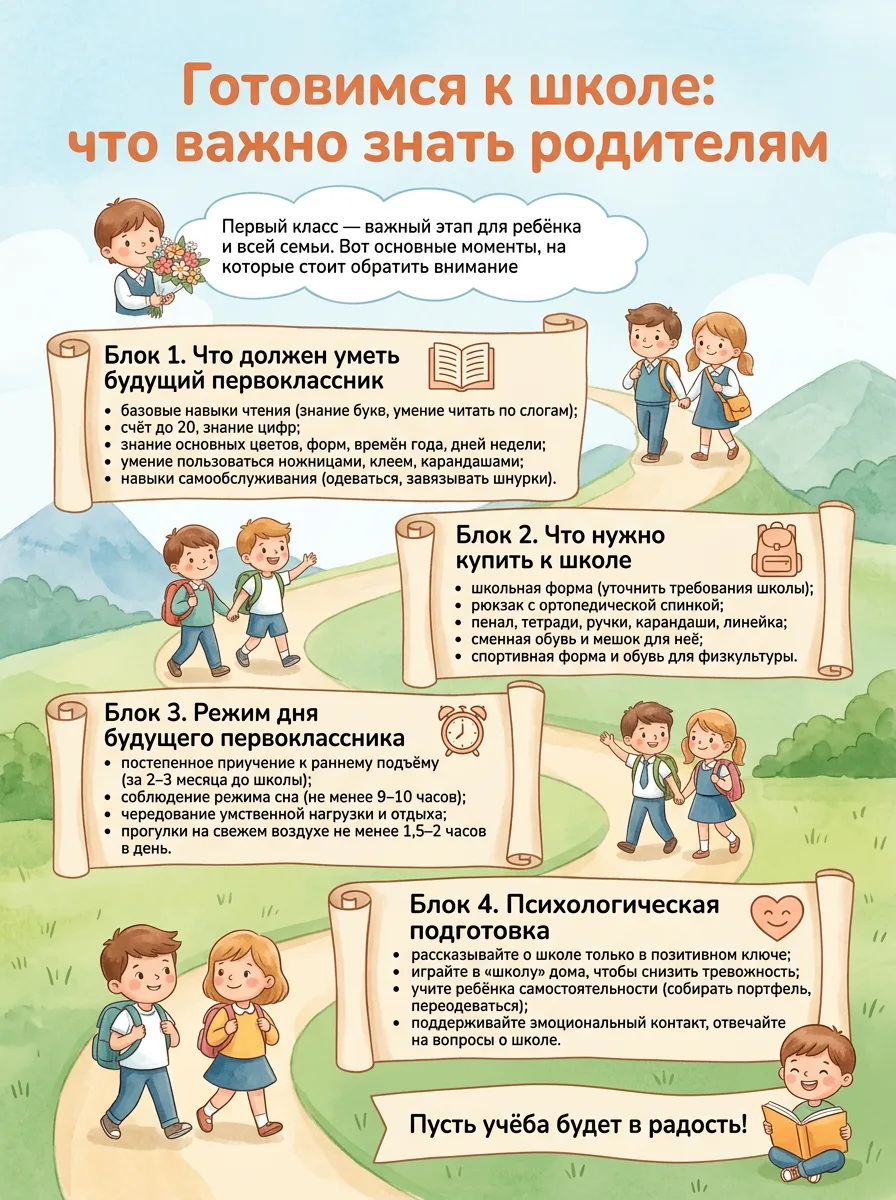 📗 Готовимся к школе: что важно знать родителям будущих первоклассников