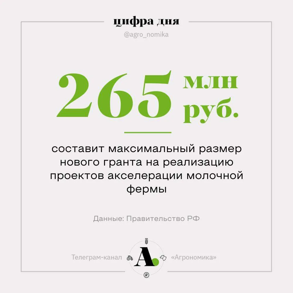 Малые молочные фермы смогут получить до 265 млн руб.

▪️ Кабмин расширил меры поддержки небольших се