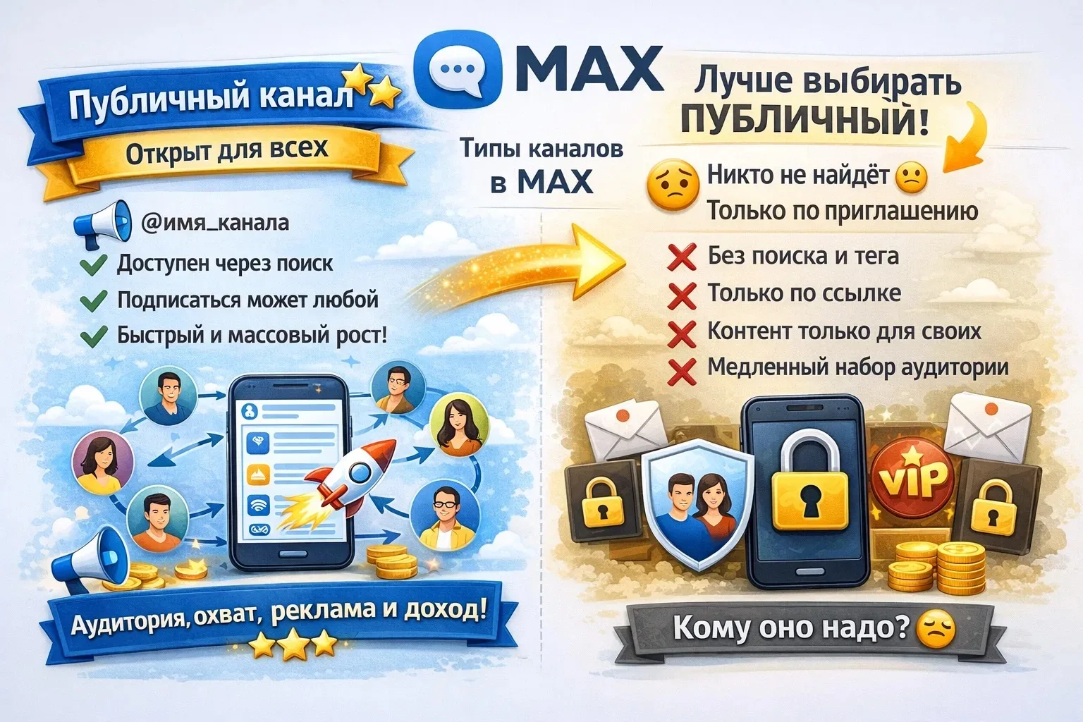 Публичный канал в MAX📲 с вашей собственной ссылкой!