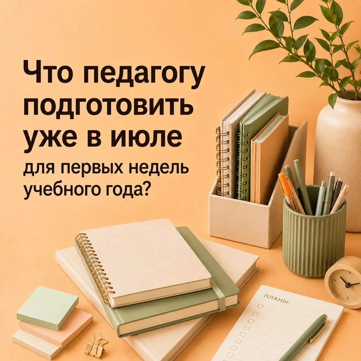 Что педагогу подготовить уже в июле для первых недель учебного года? 🍂

Август для педагога – доста