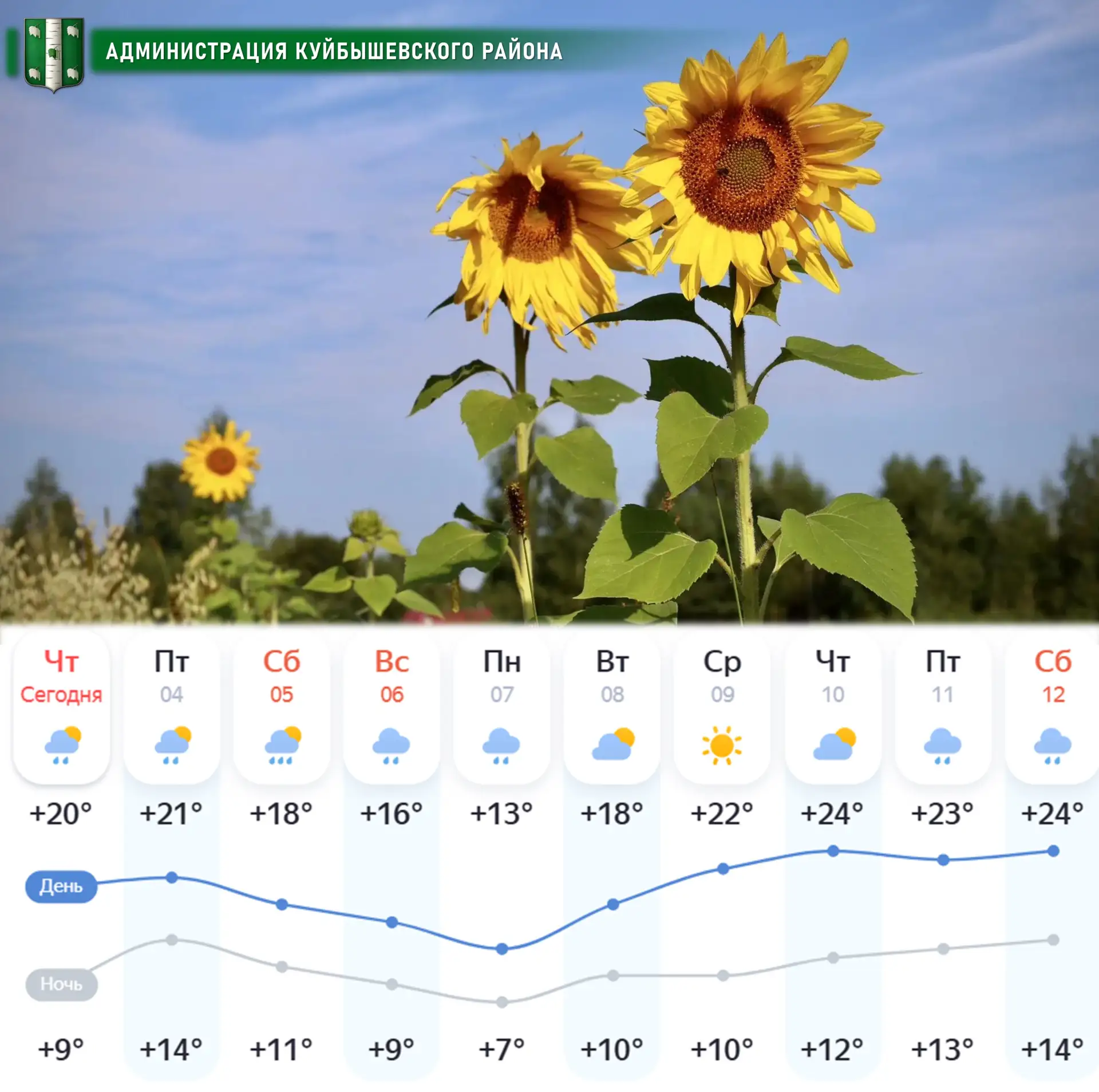 ☀️ В ближайшие дни немного похолодает, но тепло еще будет!