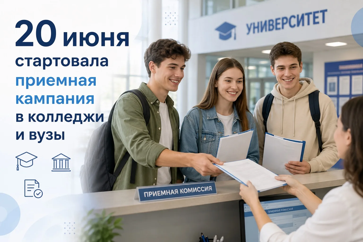 👩‍🎓 В колледжах и вузах стартовала приемная кампания