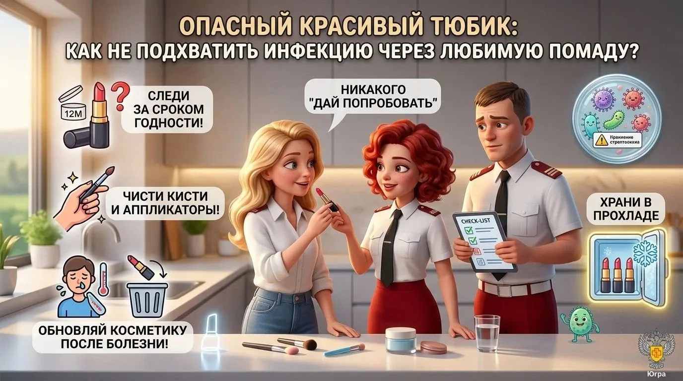 Опасный красивый тюбик: как не подхватить инфекцию через любимую помаду?
 
Губная помада есть в косм
