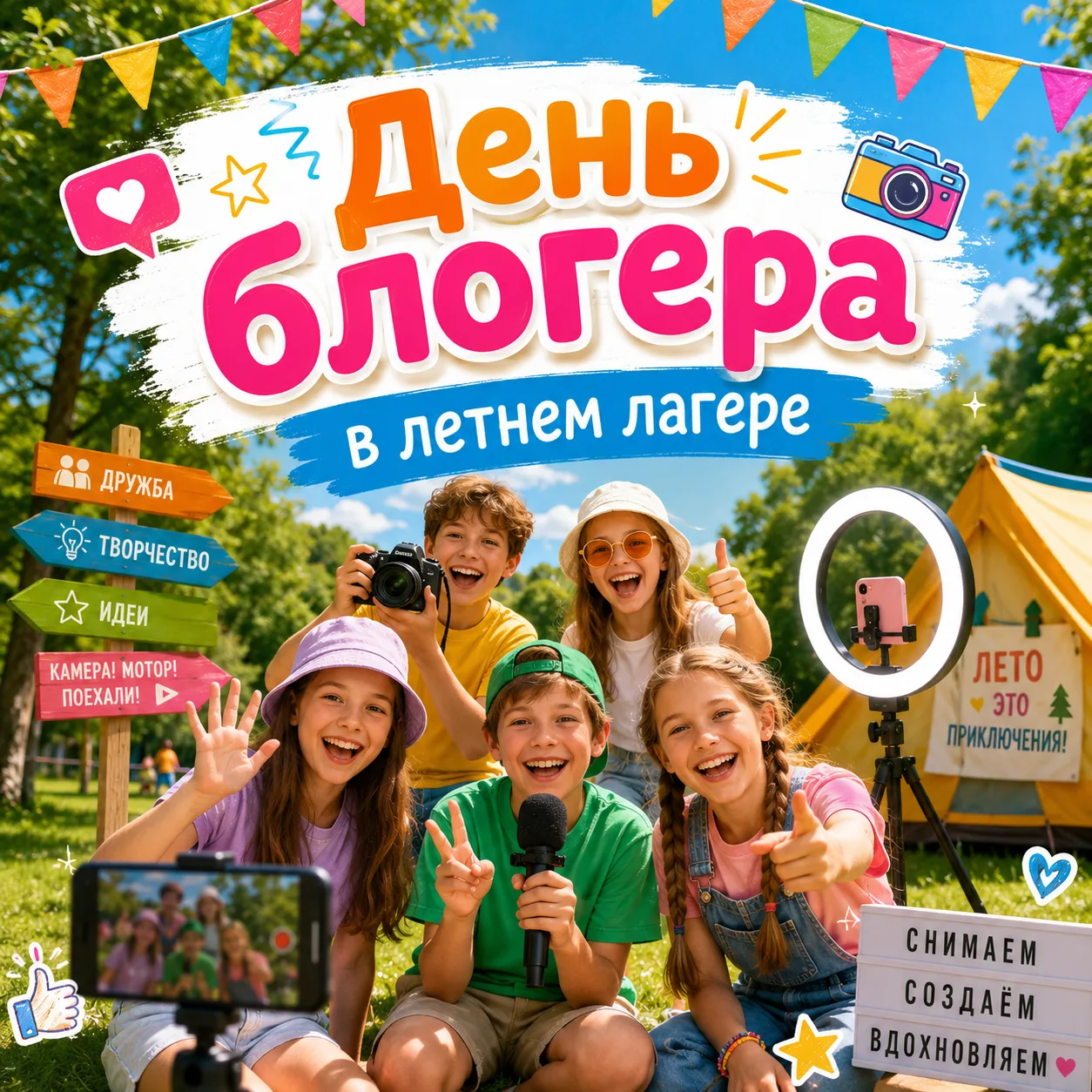 Идеи для Дня блогера в летнем лагере: