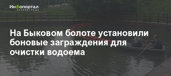 В воскресенье, 14 июня, местные жители заметили на пруду в 1-м микрорайоне Зеленограда масляную плен
