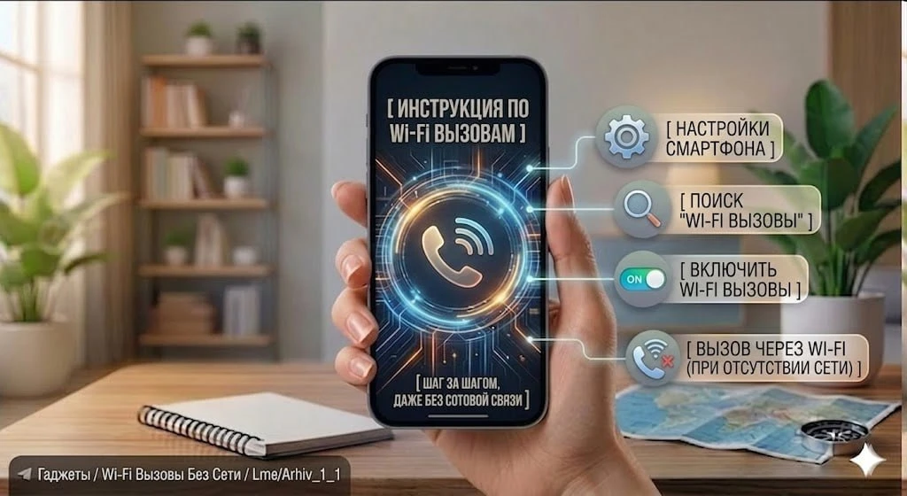 📱Как совершать вызовы по Wi-Fi, когда нет сети?  Иногда бывает так, что у нас плохо ловит сеть или е