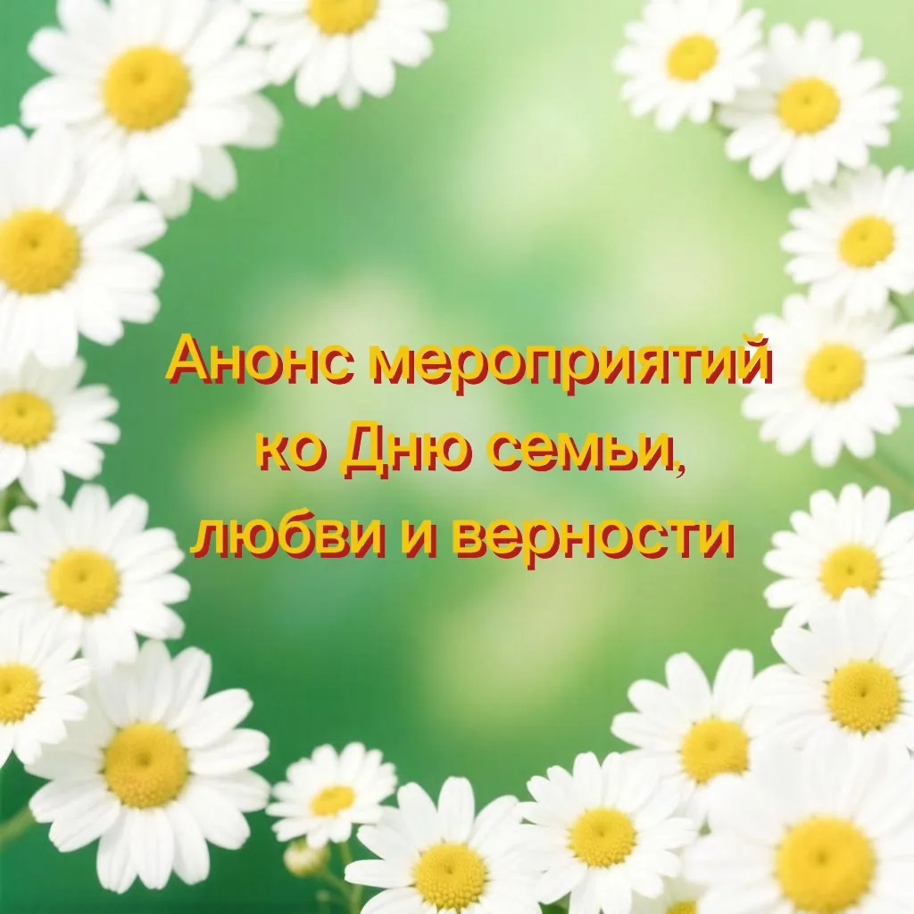 День семьи, любви и верности: программа мероприятий.