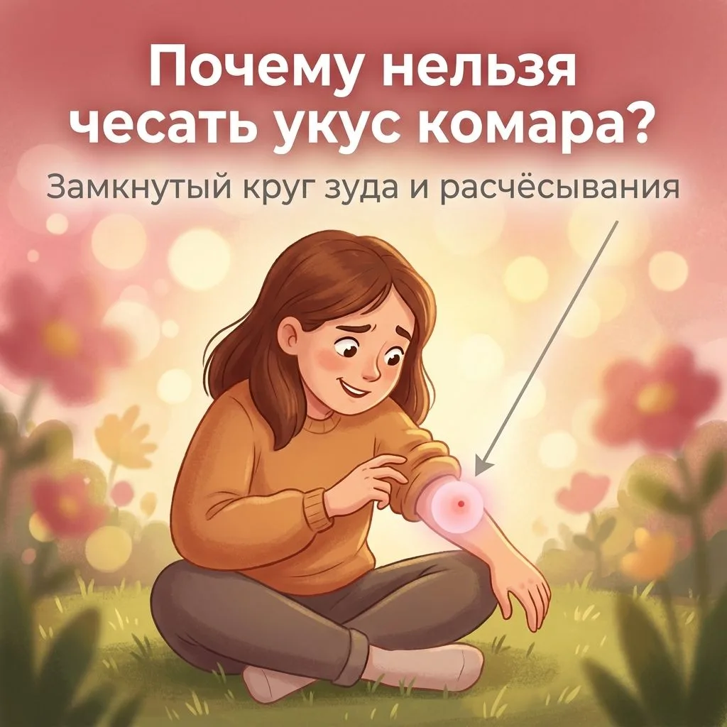 🦟 Почему нельзя чесать укус комара?