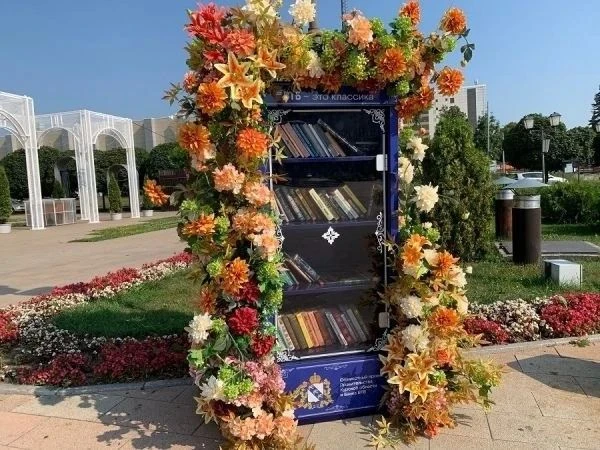 В центре Курска установили нарядную точку книгообмена