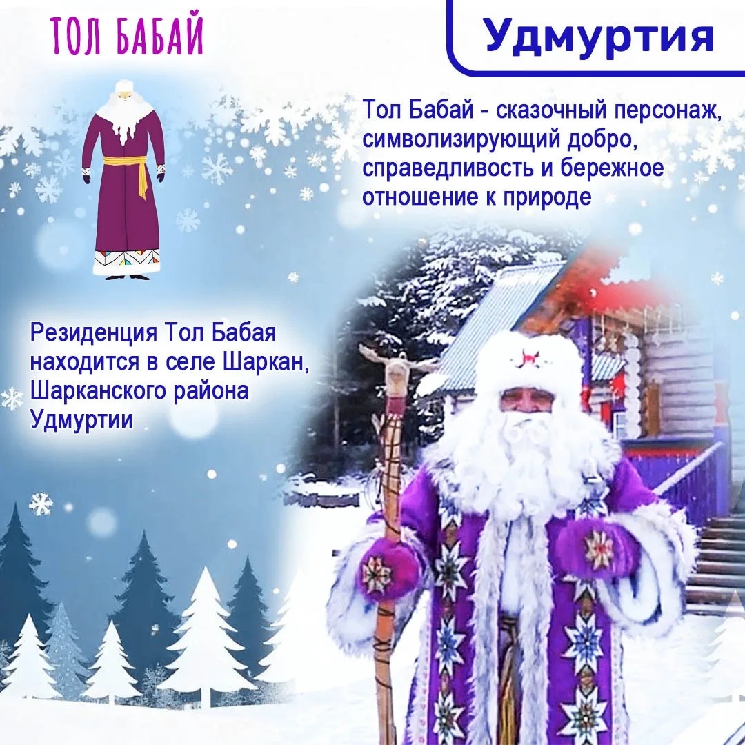 Деды Морозы бывают родом не только из Великого Устюга! Узнайте, как выглядят То Бабай из Удмуртии, Ш