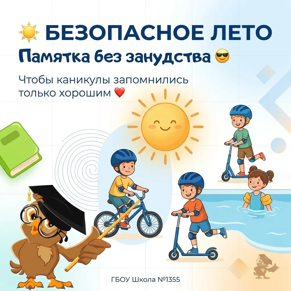 ☀️ БЕЗОПАСНОЕ ЛЕТО: памятка без занудства 😄

Лето — это свобода, долгие прогулки, велики, самокаты,