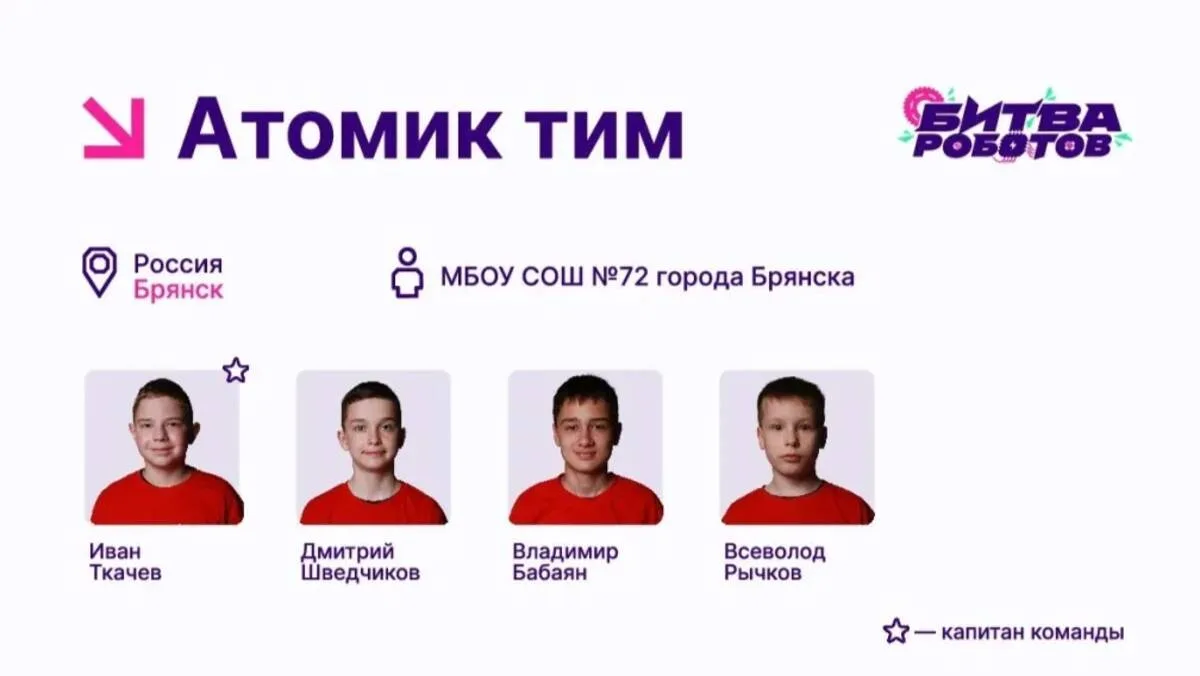 «Атомик тим» из Брянска поедет на международный турнир роботов
