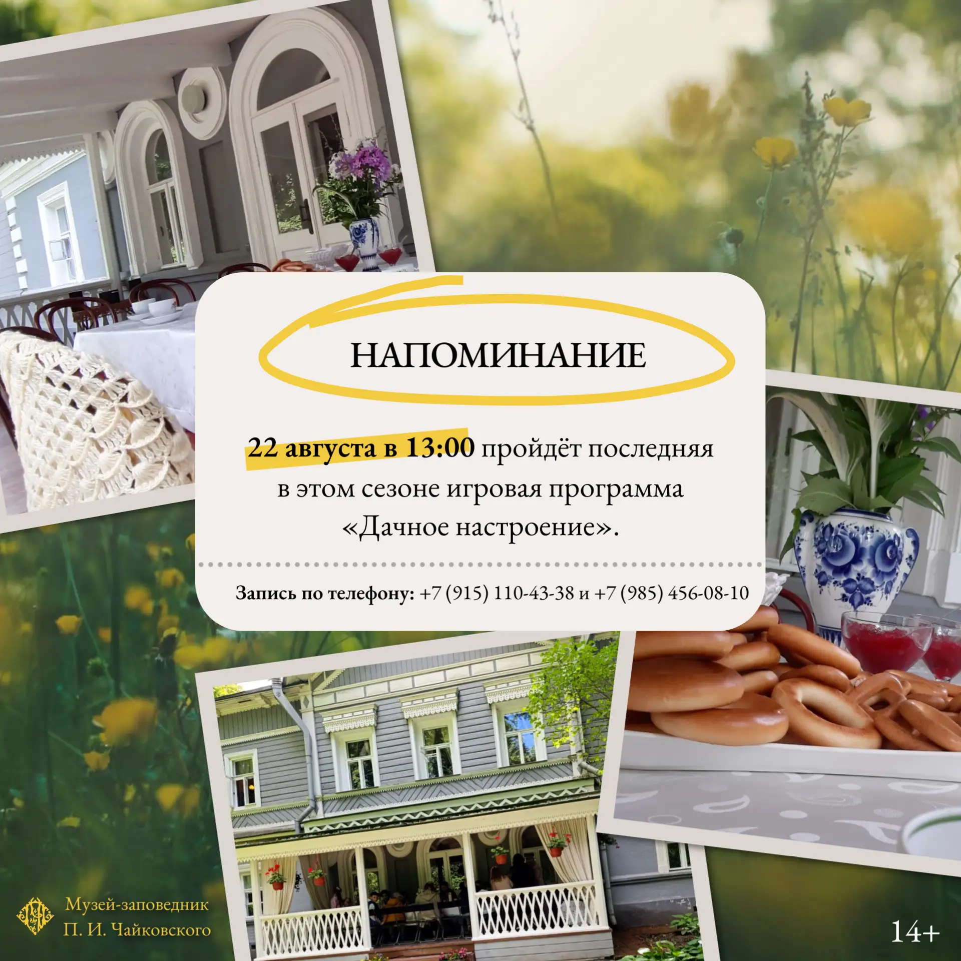 🏡 Приглашаем вас принять участие в игровой программе «Дачное настроение»! 🏡