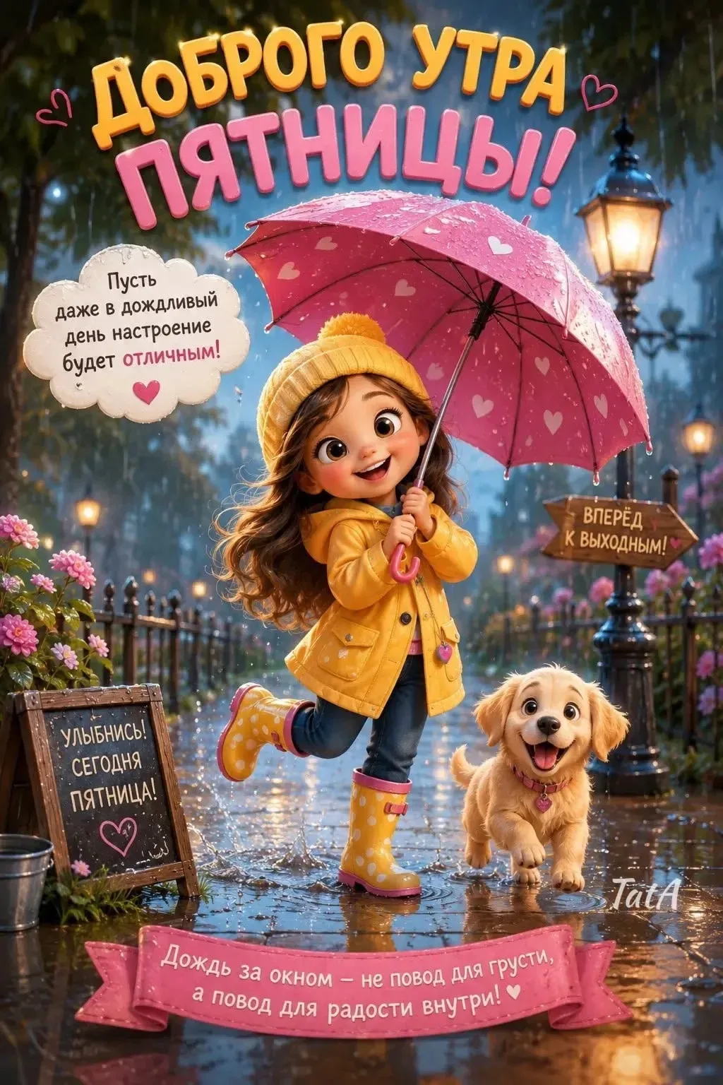 🥰 Ставьте реакции и делитесь открыткой с близкими ❤️