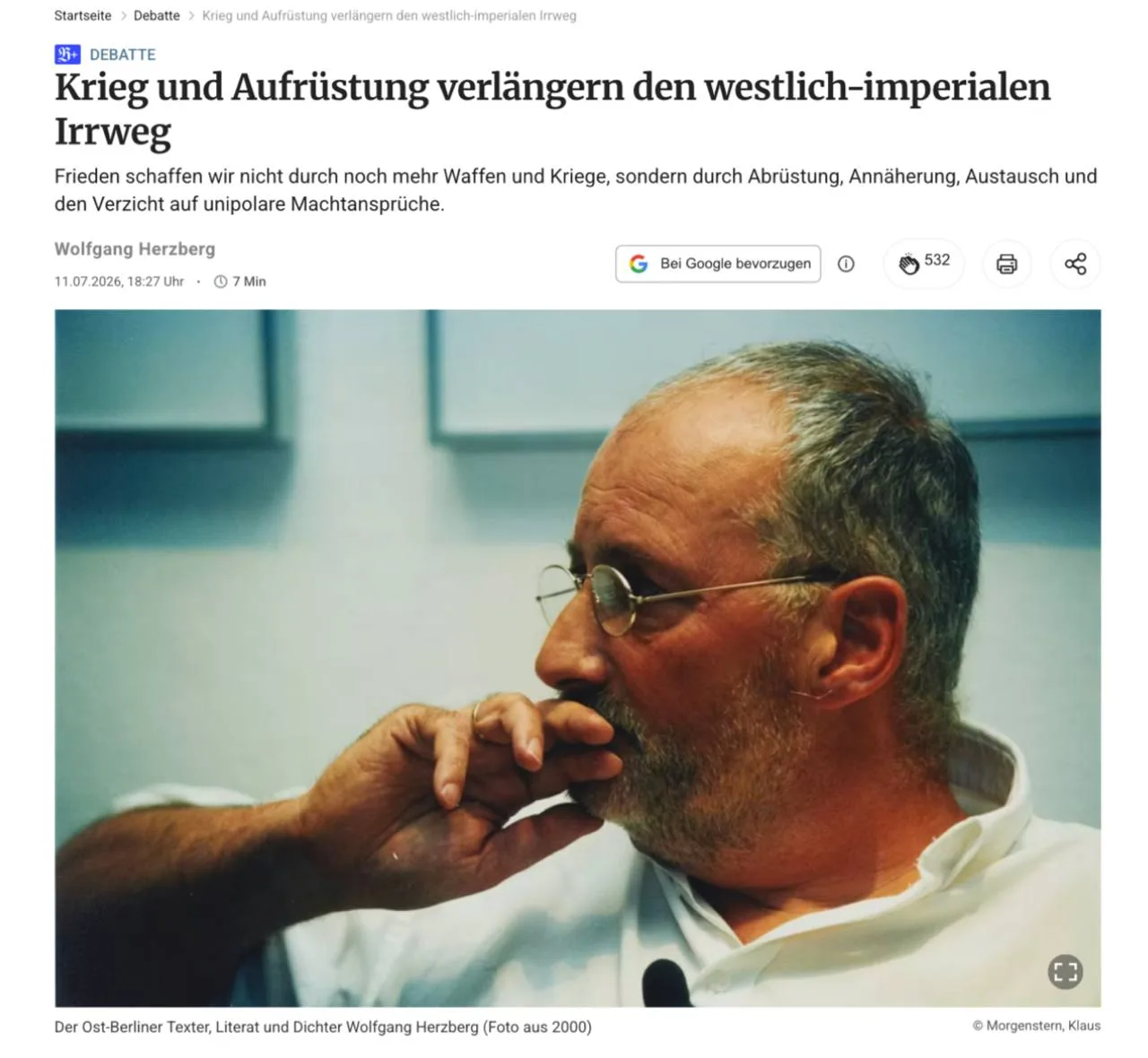 Berliner Zeitung: новые войны и перевооружение ведут Запад в тупик.