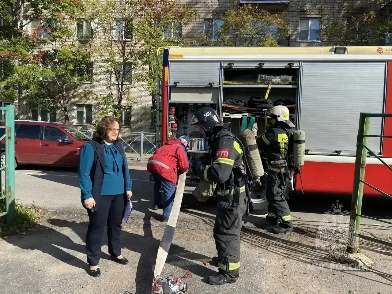 🚒 В Валдайской гимназии потушили условный пожар