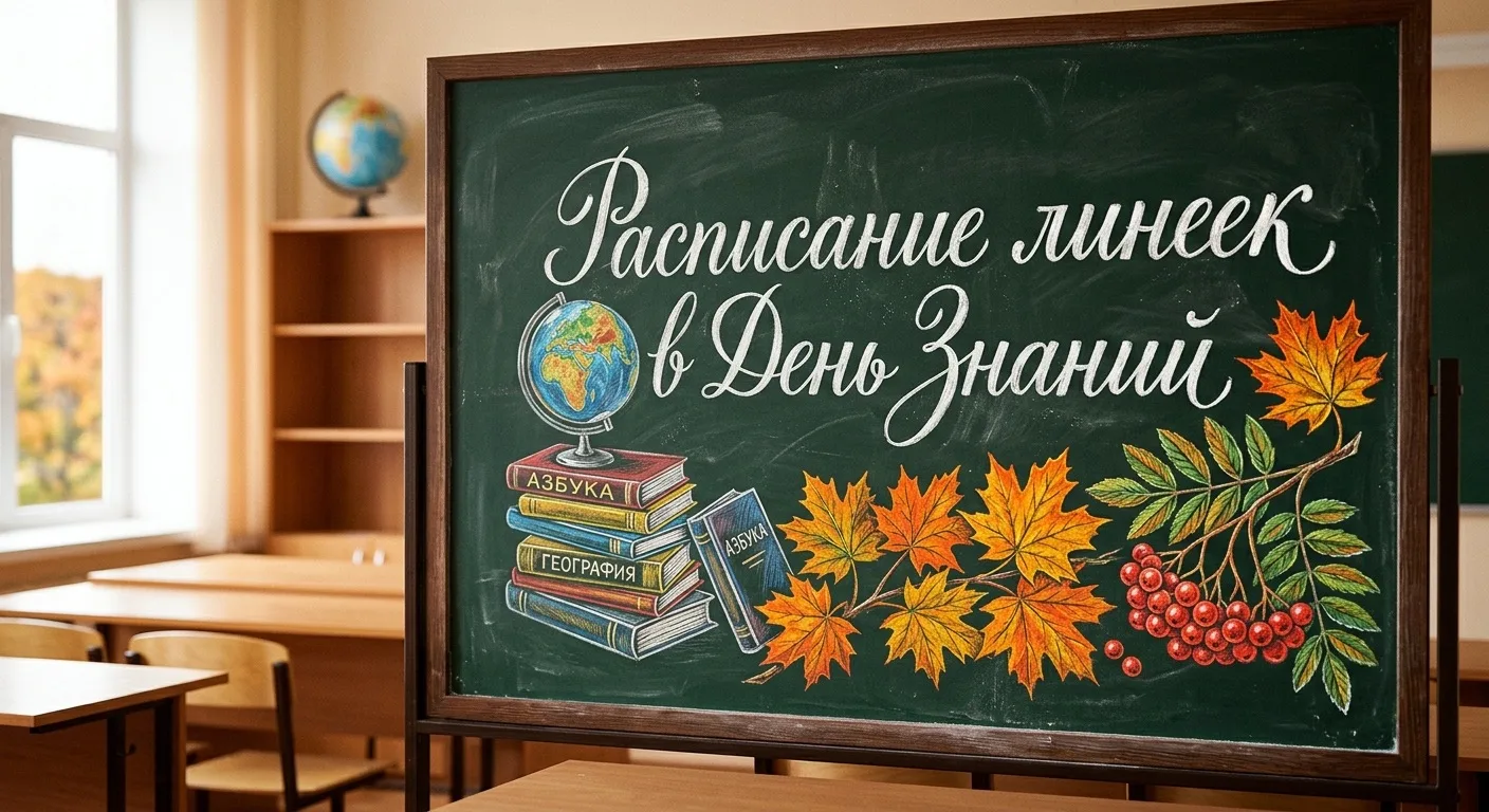 🍁 Расписание проведения торжественных линеек 1 сентября 2026 года: