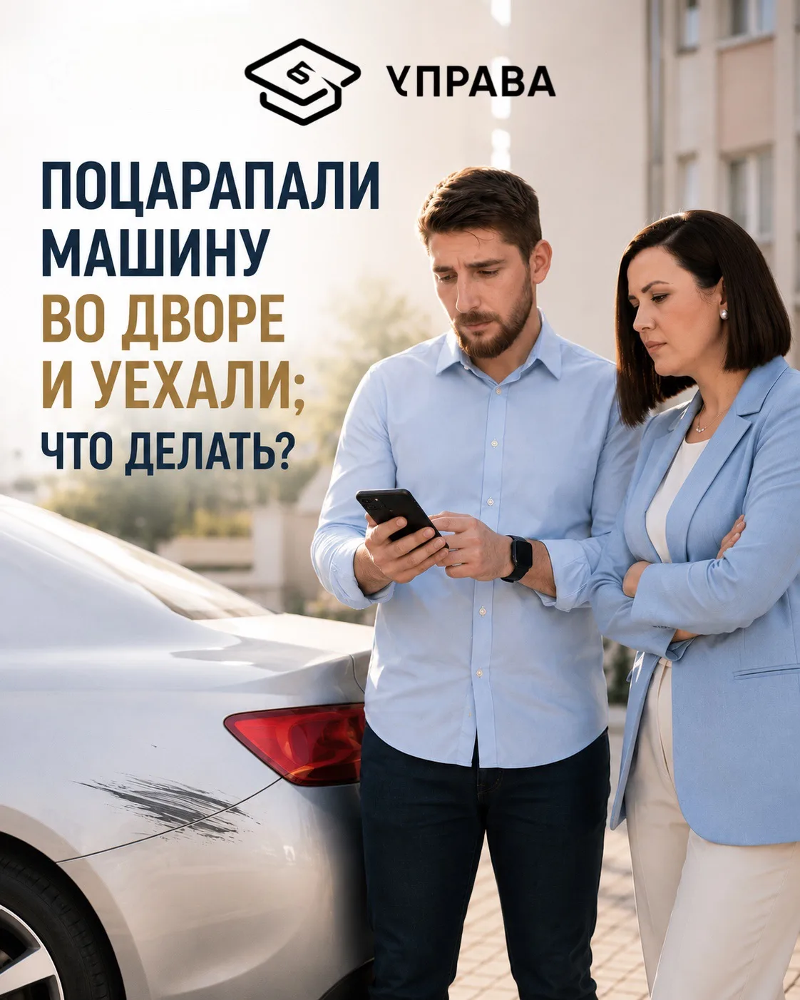 🚘 Поцарапали машину во дворе и уехали: что делать?