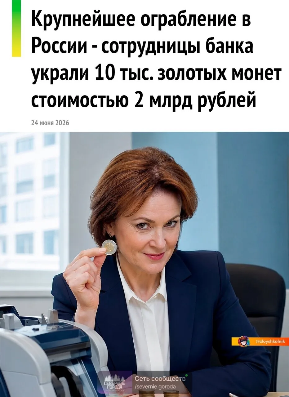 💰 Женщины сперли монеты "Победоносец" и сбыли их за 1,6 млрд рублей в другие банки.