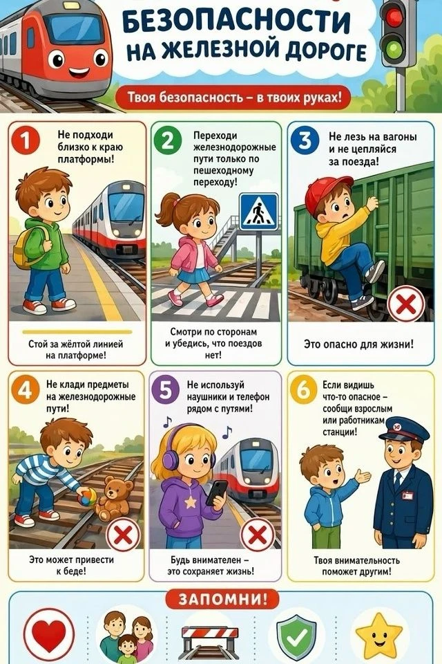 🚆 Безопасность на железной дороге — для детей и родителей