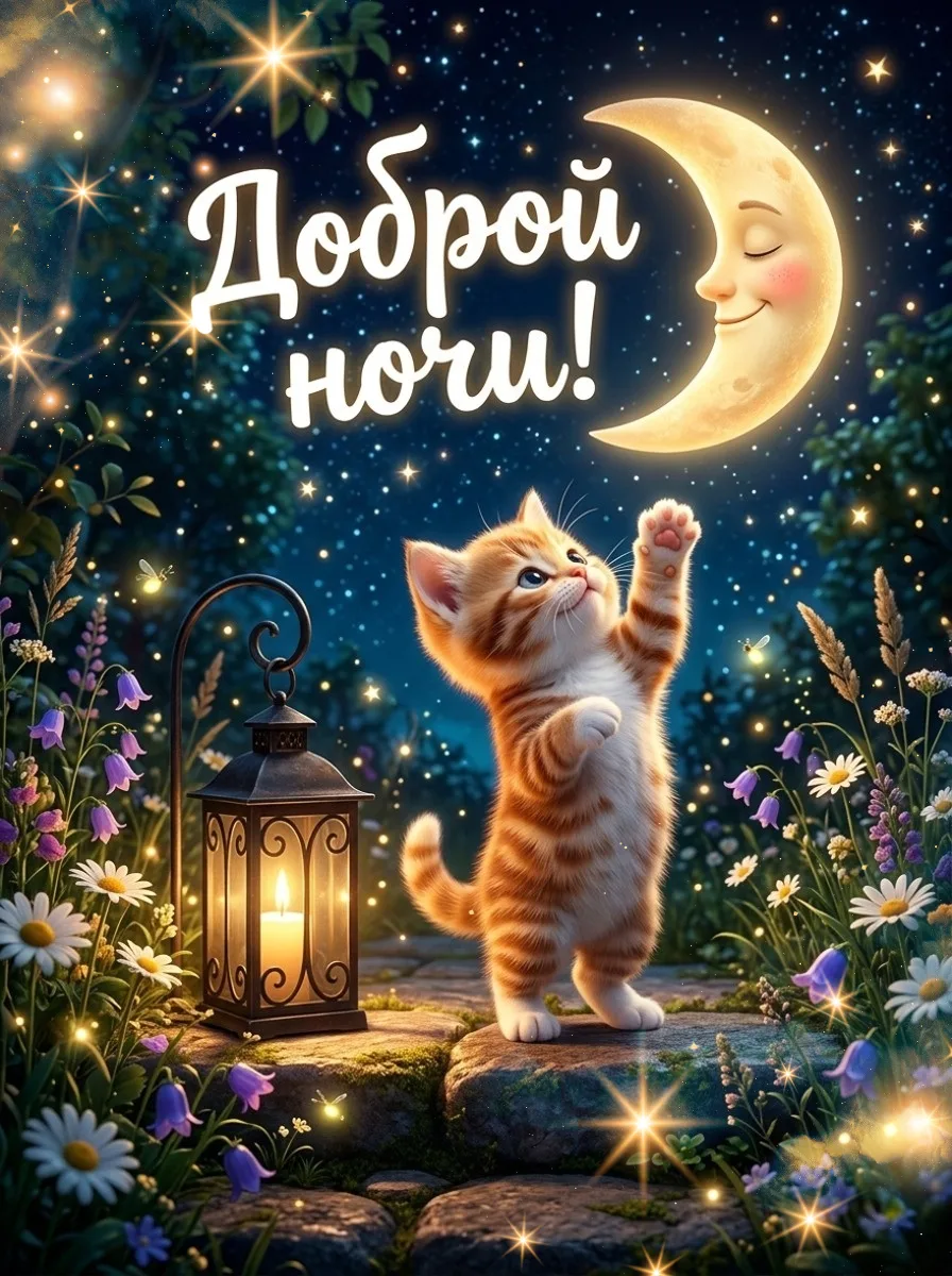 Пусть эта ночь принесёт тебе самые добрые и светлые сновидения, а утро начнётся с улыбки и отличного