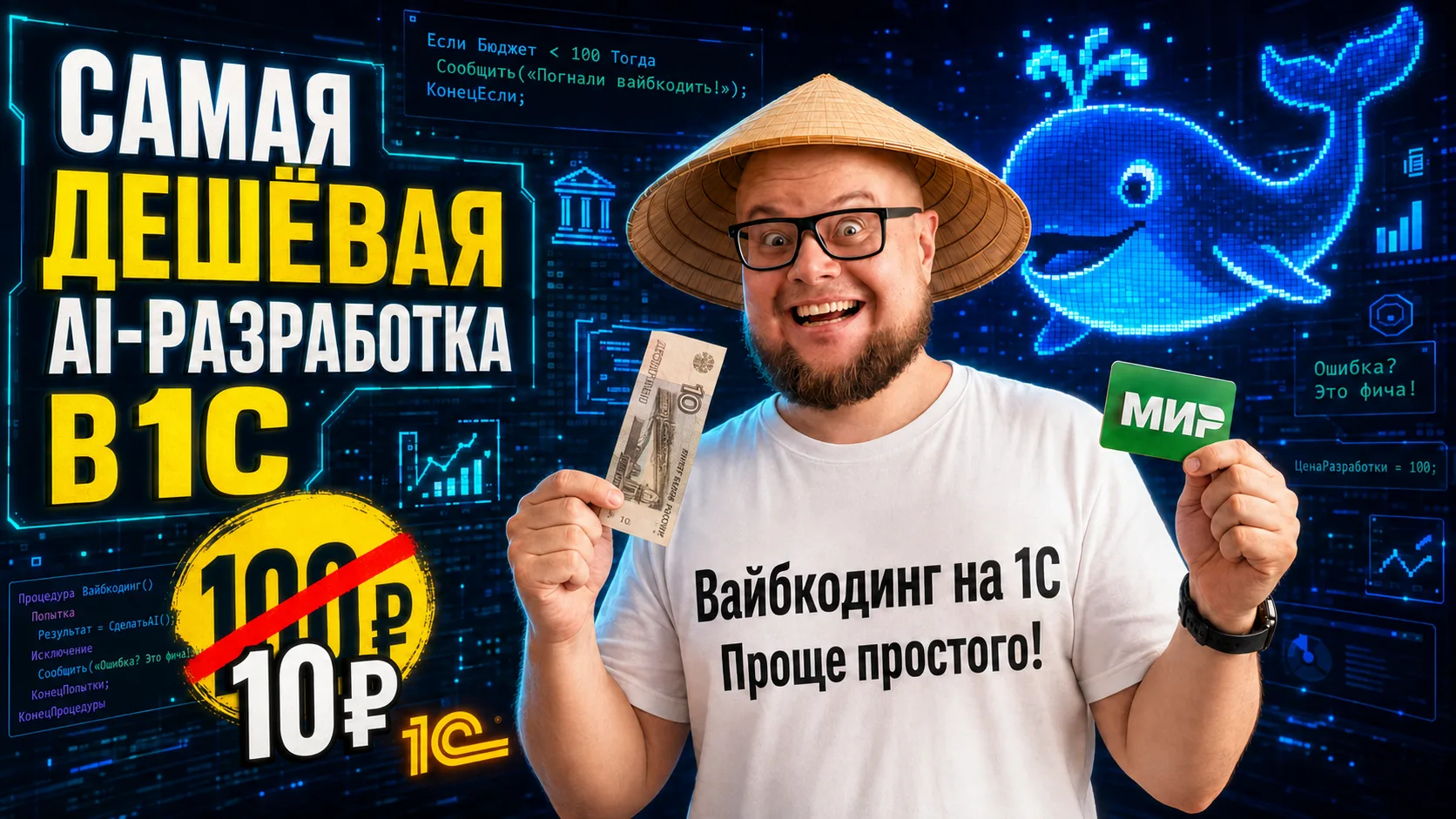 😱 Обработка на 1С за 10 рублей и 10 минут.