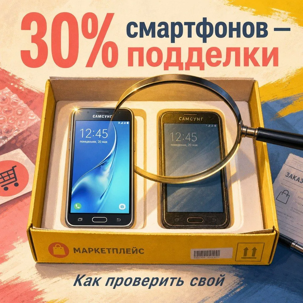 Подделки смартфонов на маркетплейсах

По некоторым оценкам, до 30% смартфонов на российских маркетпл