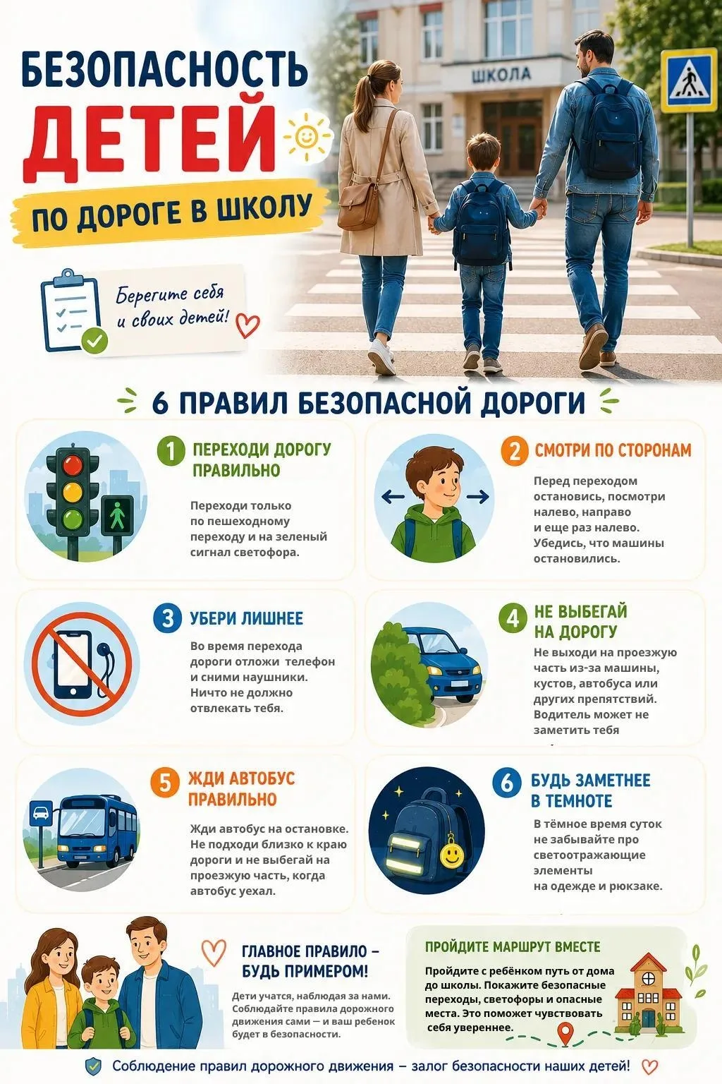 🚸 Безопасность детей по дороге в школу