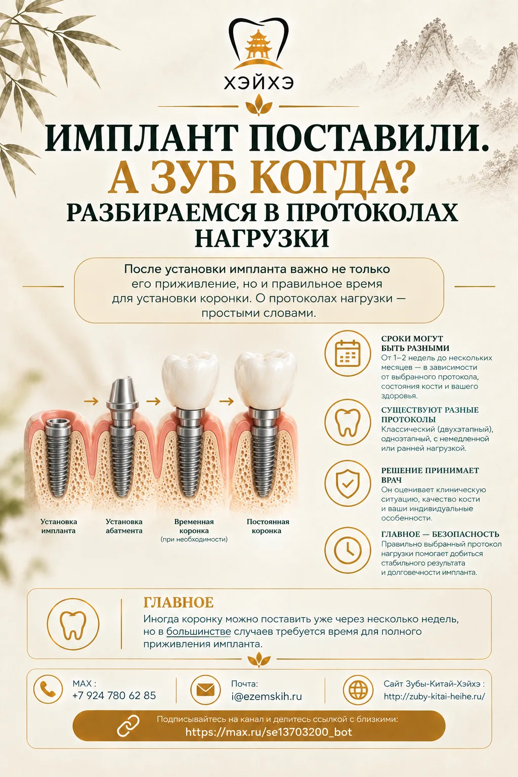 ⚡ Имплант поставили. А зуб когда? Разбираемся в протоколах нагрузки