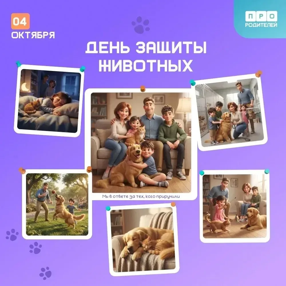 🐾 4 октября — Всемирный день защиты животных.