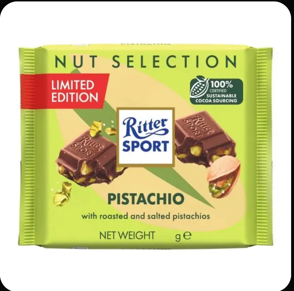 Шоколад молочный Ritter Sport с фисташкой 100г*12 шт