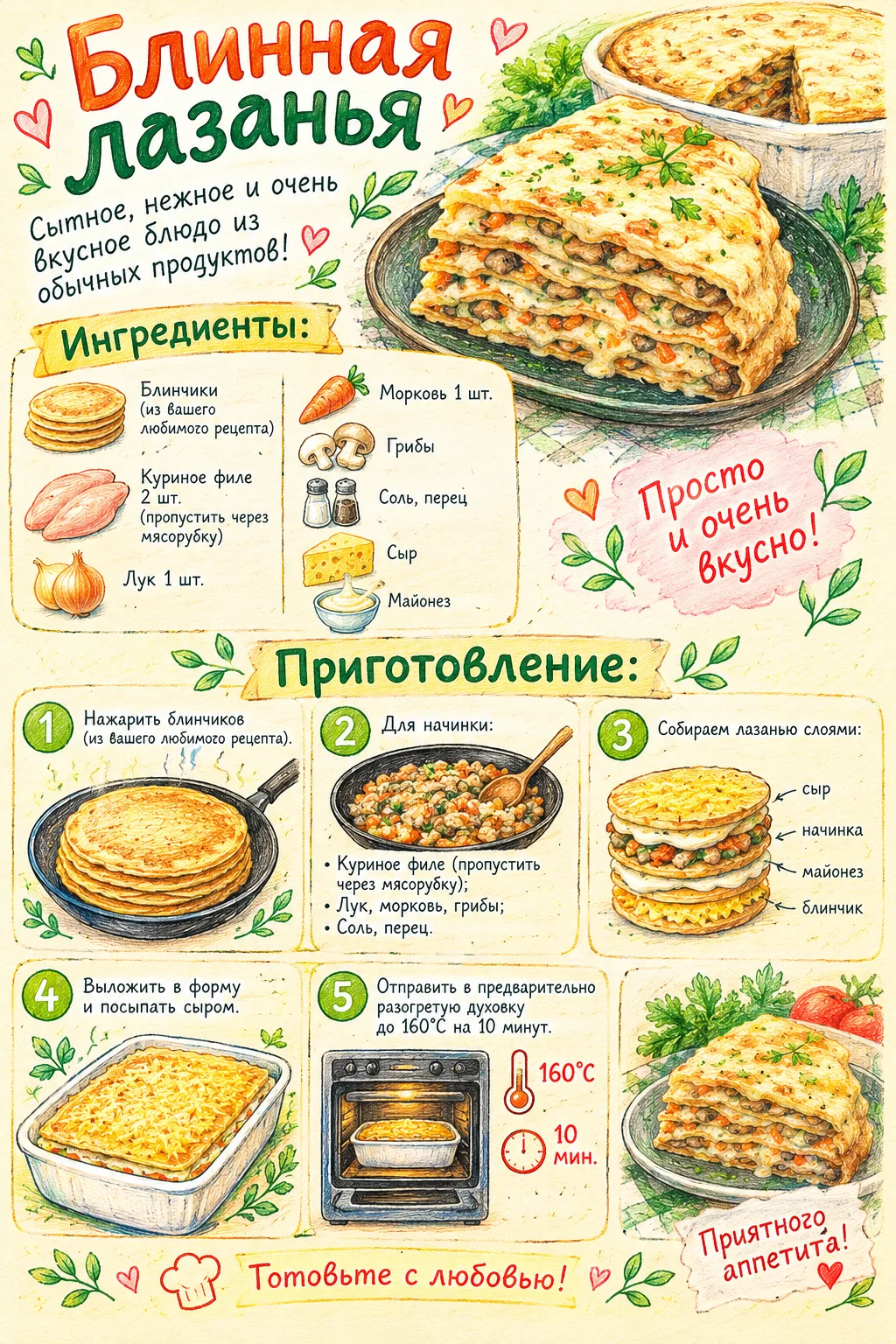 👨‍🍳 БЛИННАЯ ЛАЗАНЬЯ