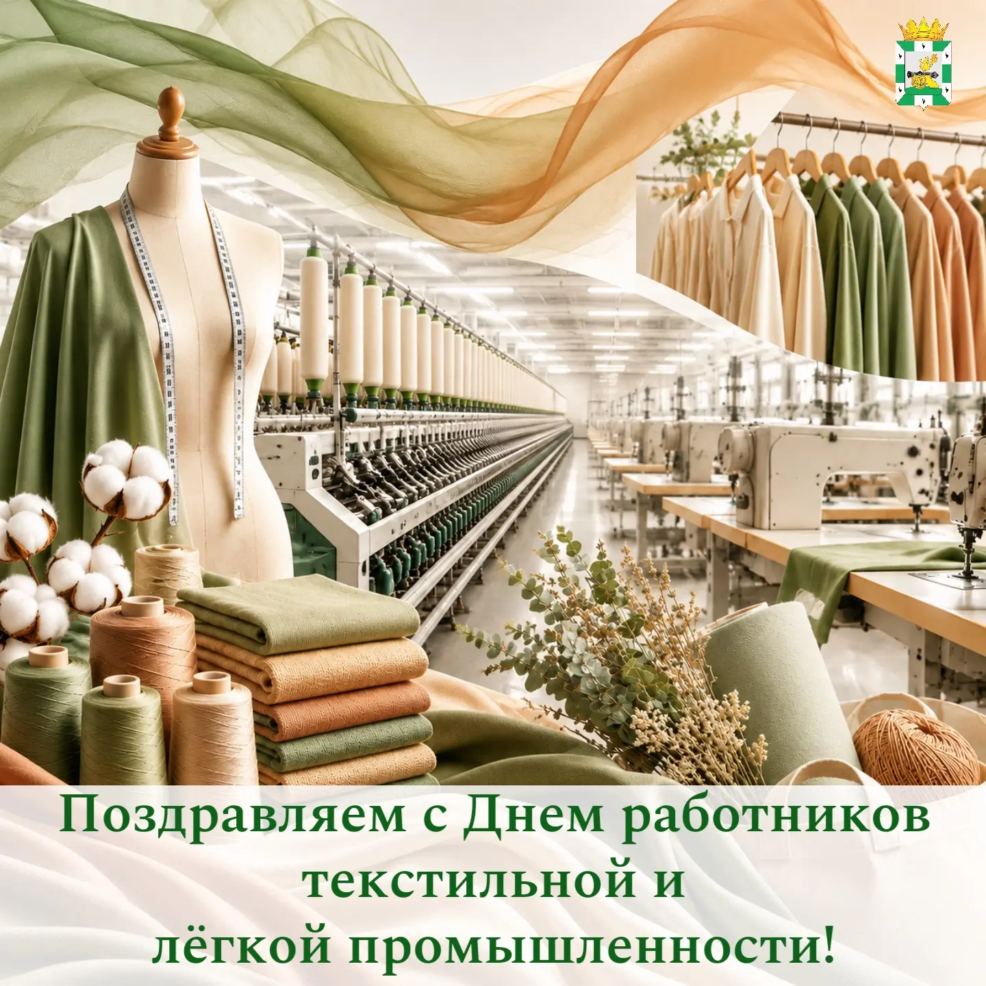 Поздравление председателя Смоленской окружной Думы Юрия Давыдовского с Днем работников текстильной и