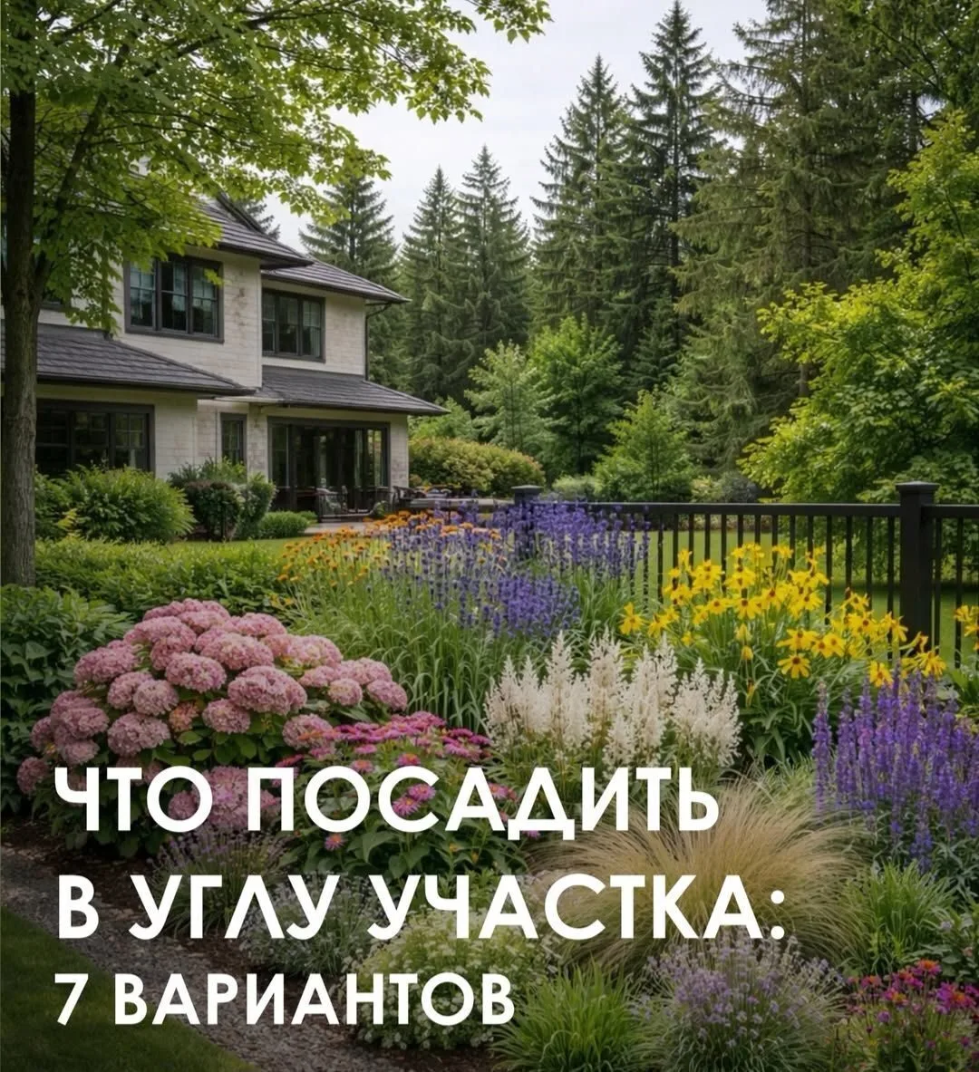 🌾Растения,  которые красиво выглядят в углу участка