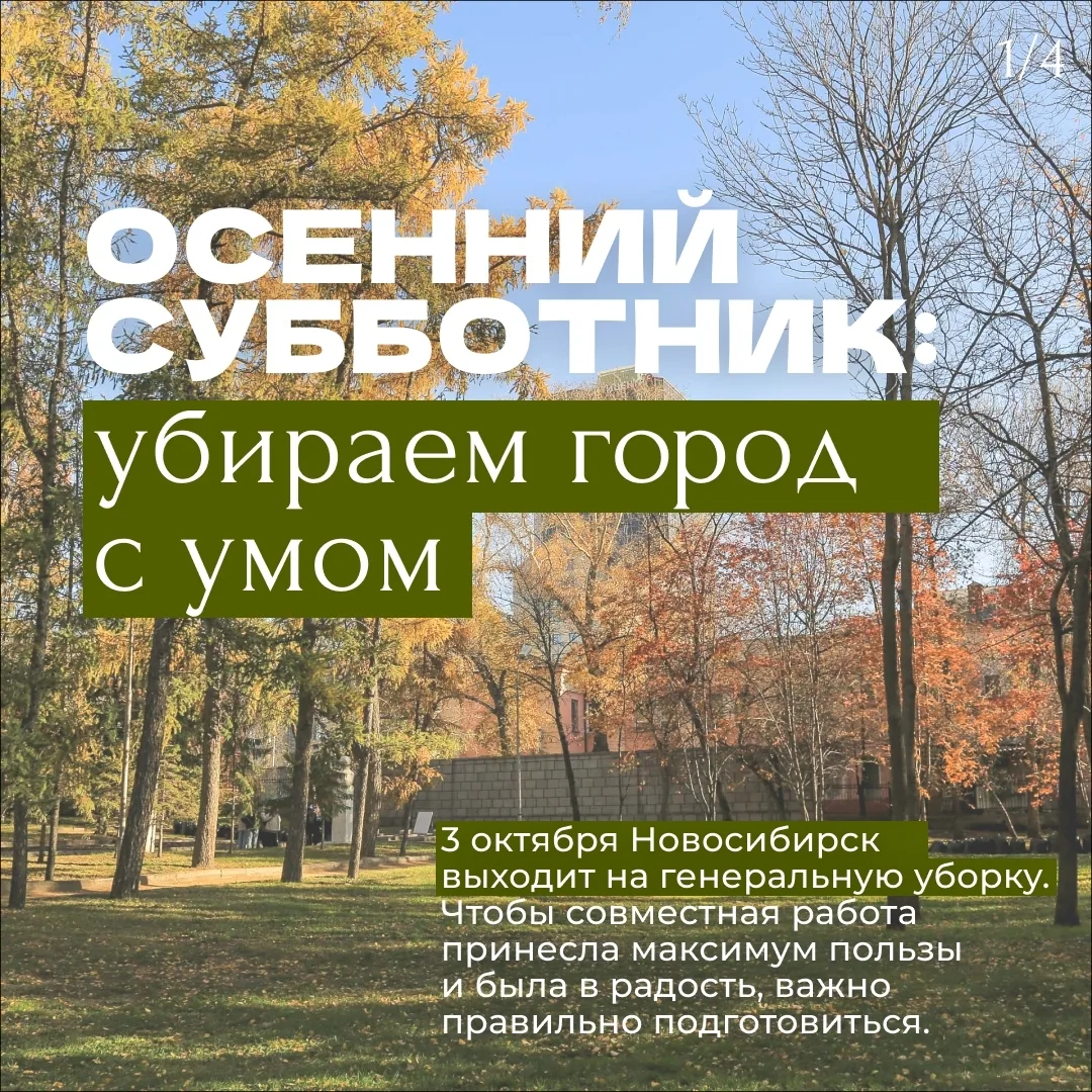 🍂 Мэр Новосибирска Максим Кудрявцев назвал дату общегородского субботника — 3 октября....