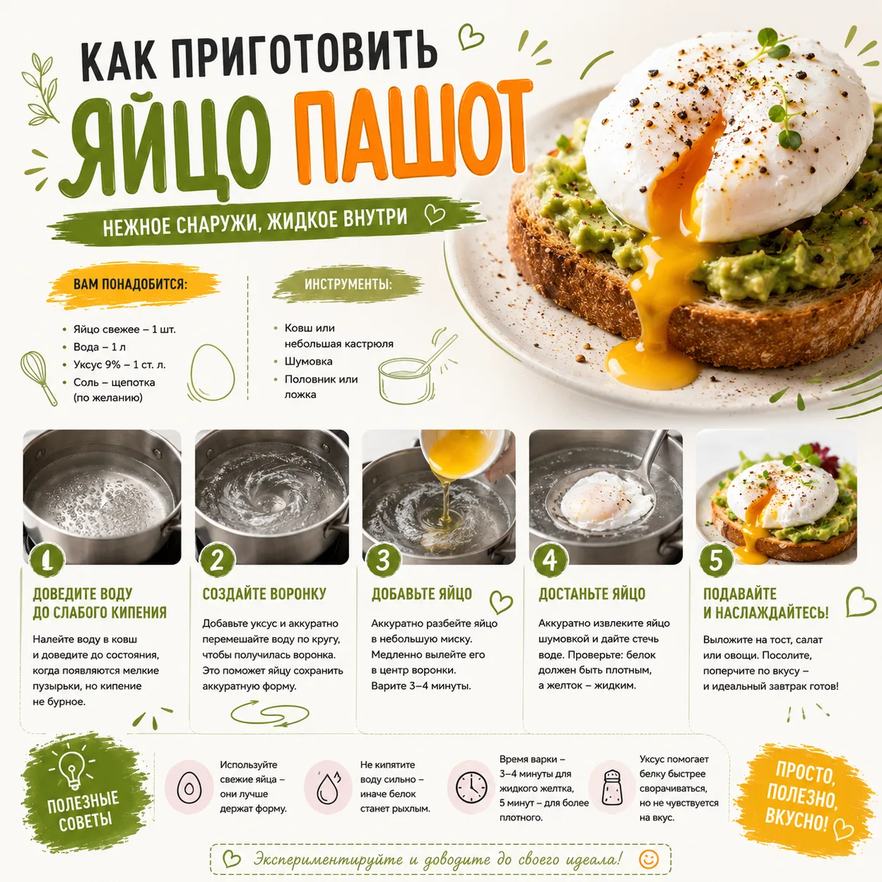 Вкуснейшие бутерброды получаются с яйцом-пашот😋

Готовить очень легко:
🐾В кастрюлю налить воды и д