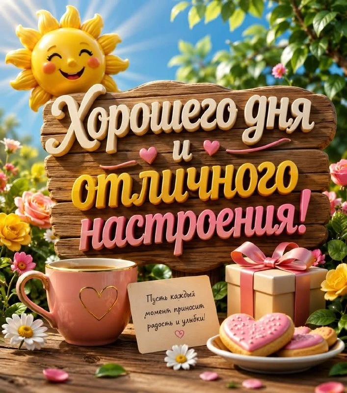 Доброго дня, друзья ☀️

Пусть сегодня будет побольше поводов для улыбки, лёгкие дела и тёплые слова 