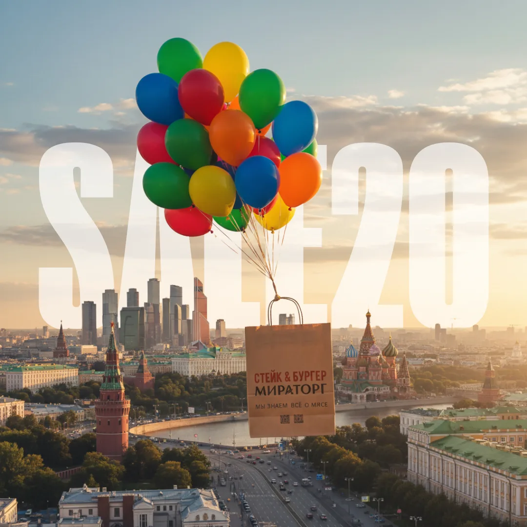 Вводите SALE20, и бургер становится на 20% ближе
