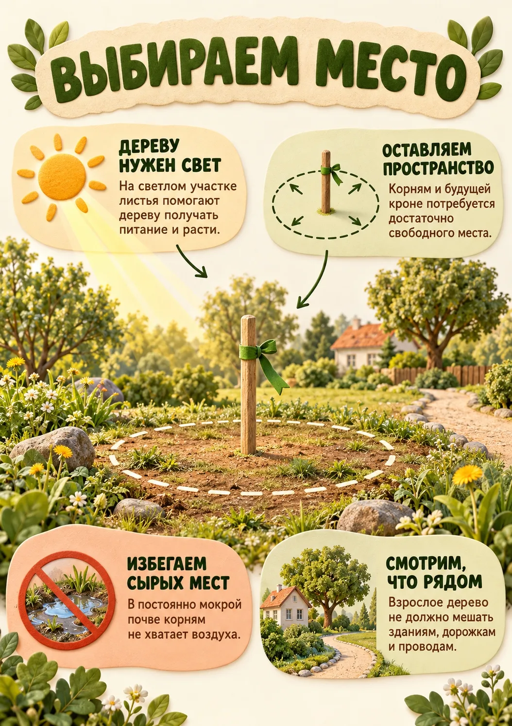 🌱 Как посадить дерево