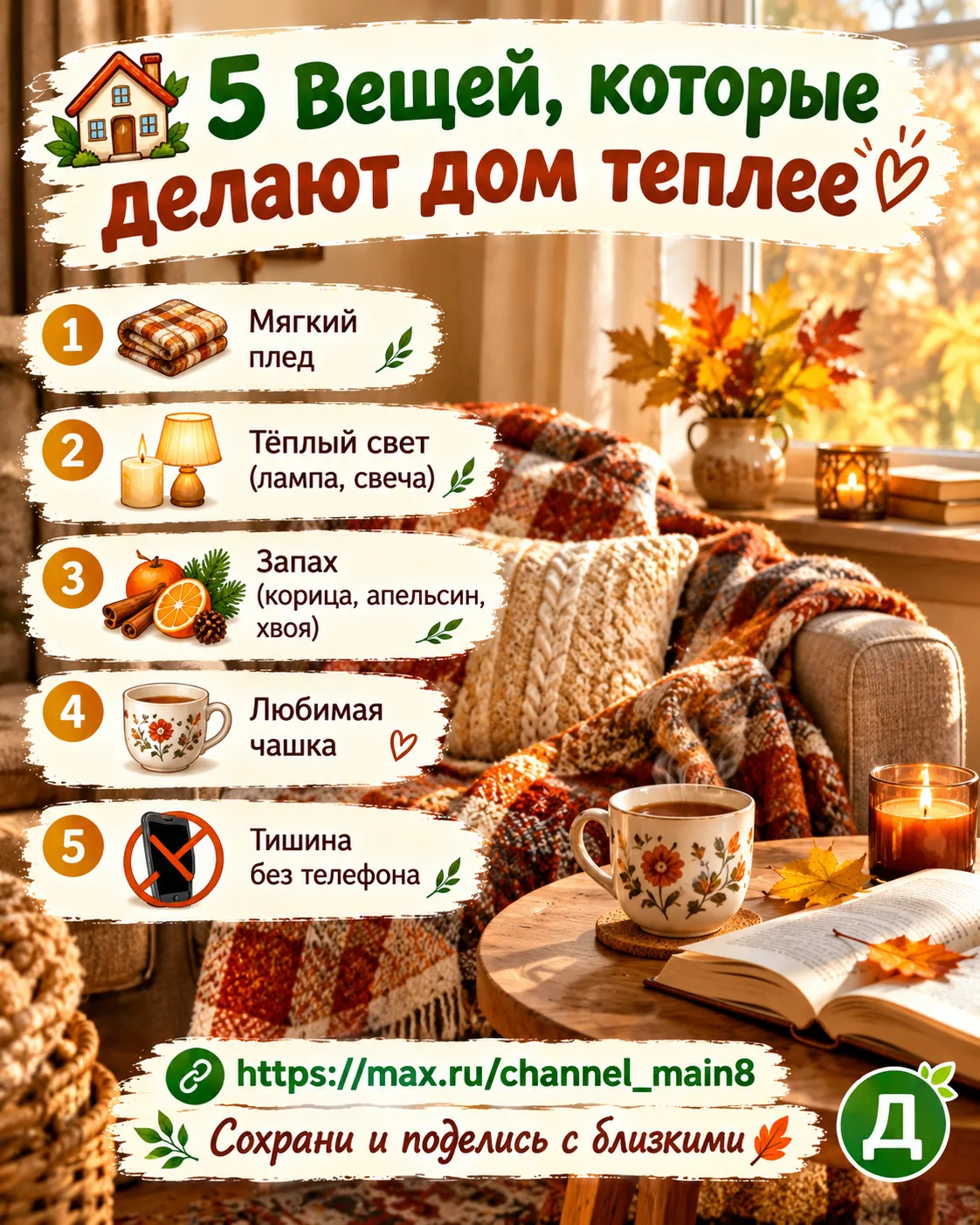 🏡 5 вещей, которые делают дом теплее