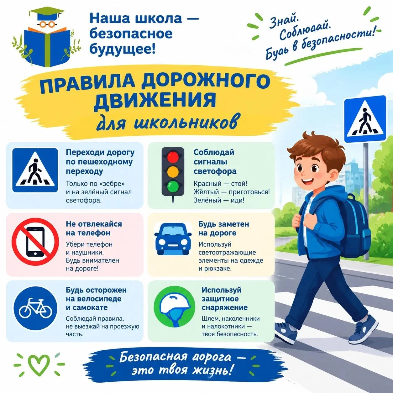 🚸 Знай. Соблюдай. Будь в безопасности!