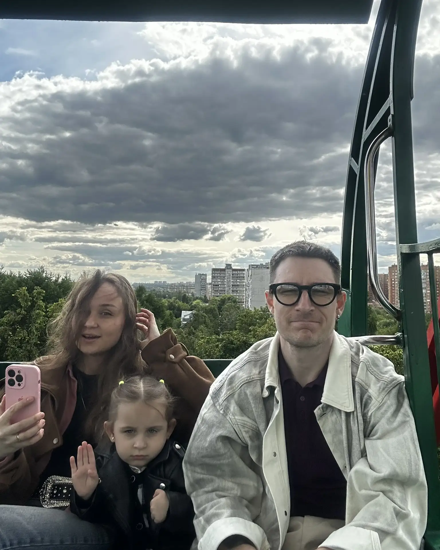 Мы на колесе обозрения.