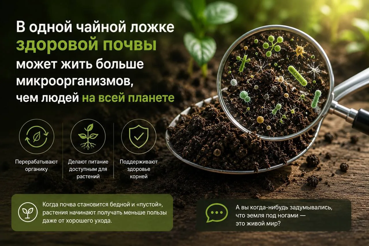 Большинство ищет удобрение получше…

А иногда нужно не новое удобрение.
Нужно вернуть земле способно