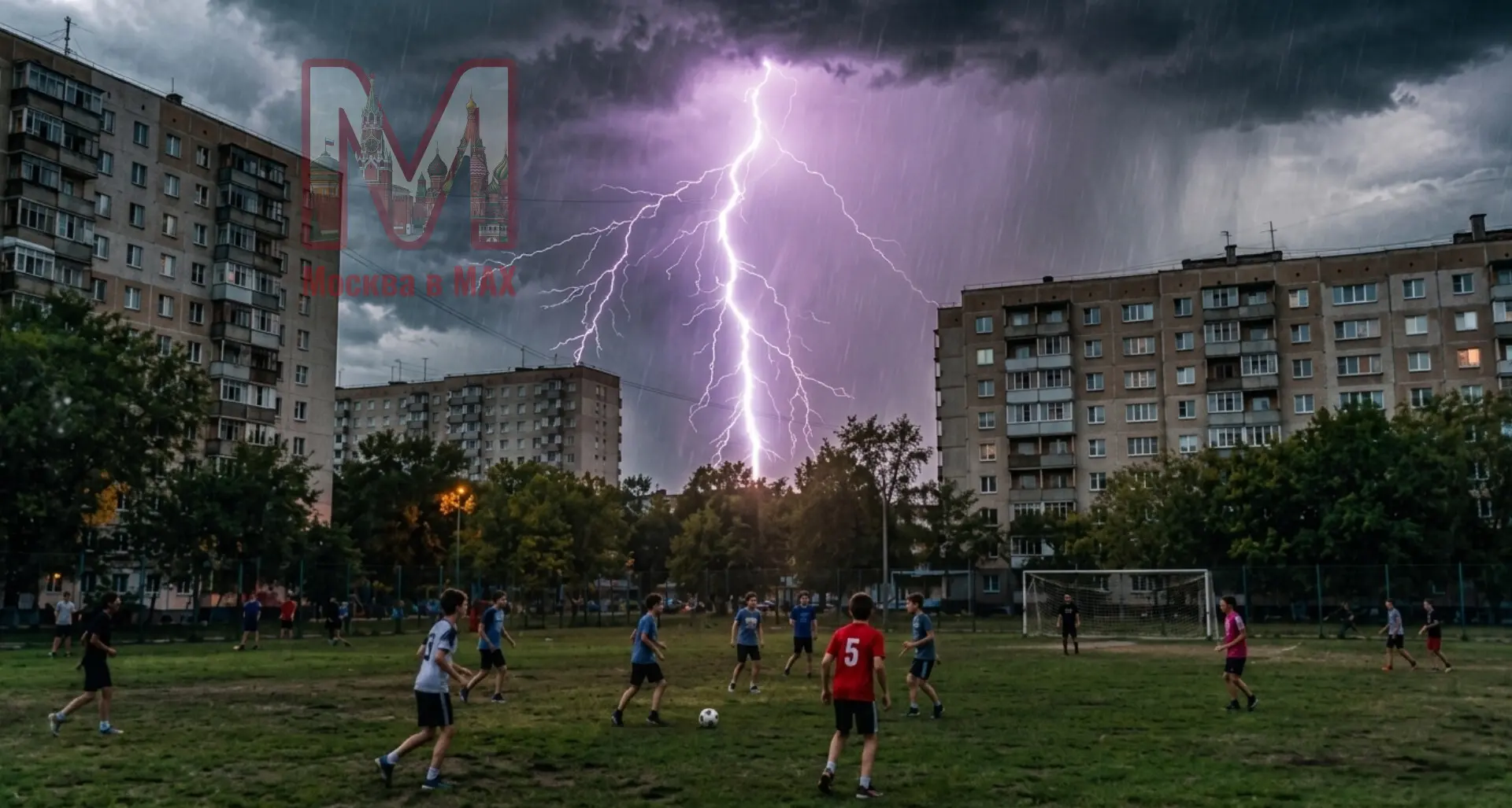 ⚡️ Игра в футбол едва не закончилась трагедией.

На Старобитцевской улице молния ударила рядом с 12-