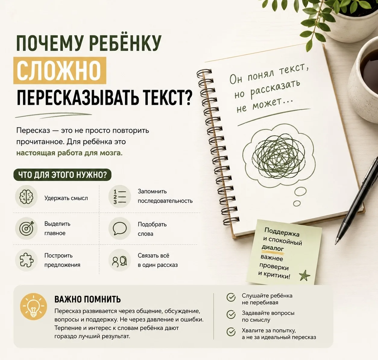 📚 «Прочитал, а пересказать не может»