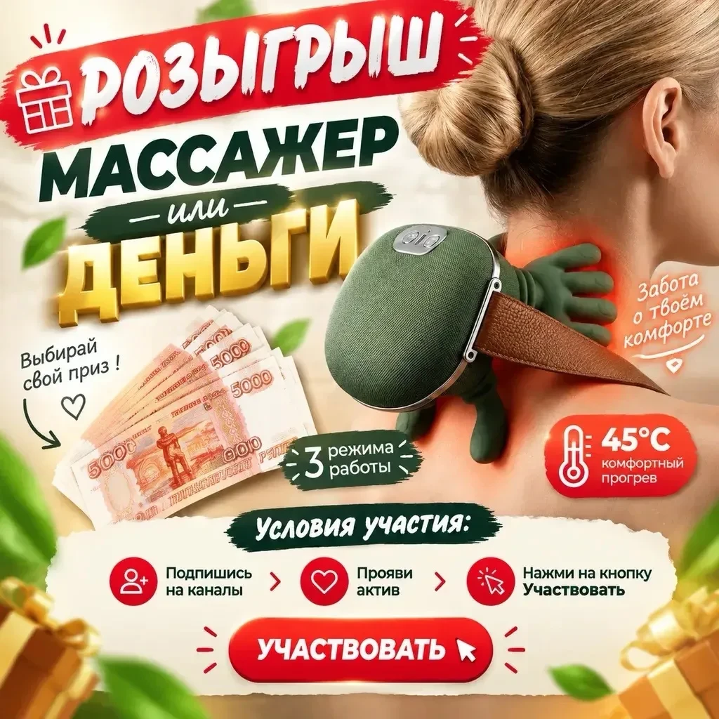 Дарим массажер или деньги 💰