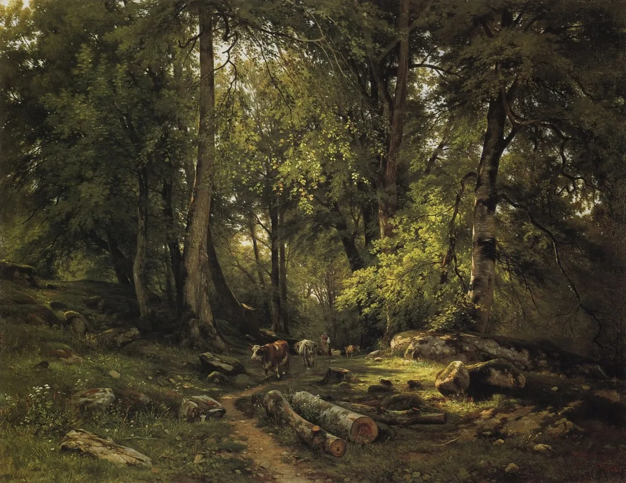 🖼 "Стадо в лесу", 1864 г.
