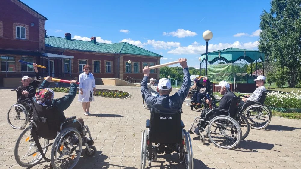 🌿🌞Физическое активное занятие в Алексеевском доме-интернате для престарелых и инвалид...