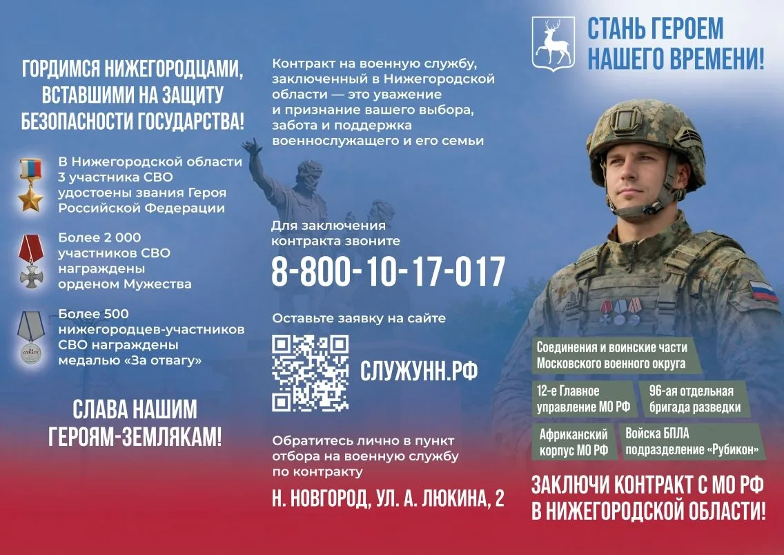 Мы гордимся нижегородцами, вставшими на защиту безопасности государства!