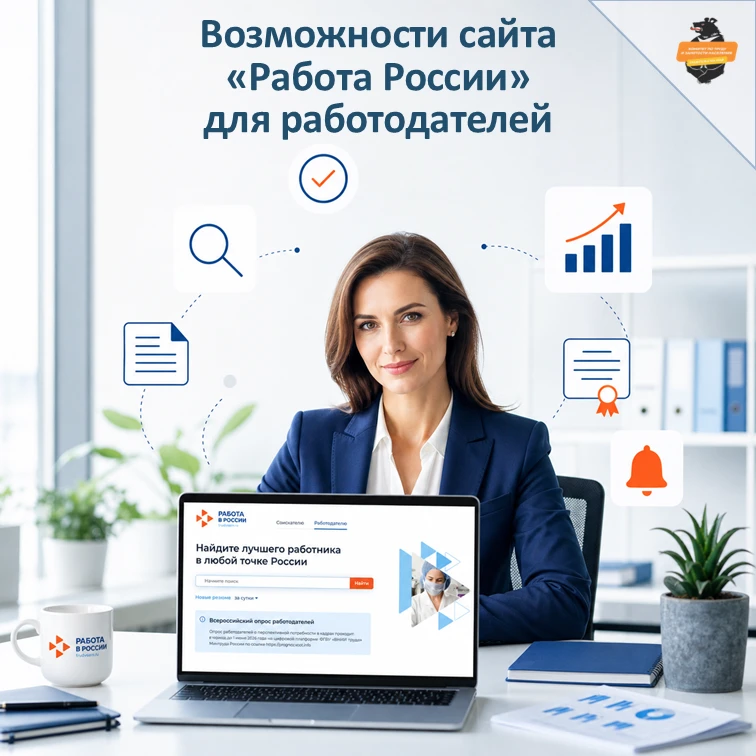 ⭐️ Для работодателей: портал «Работа России» – ваш помощник в решении кадровых вопросов